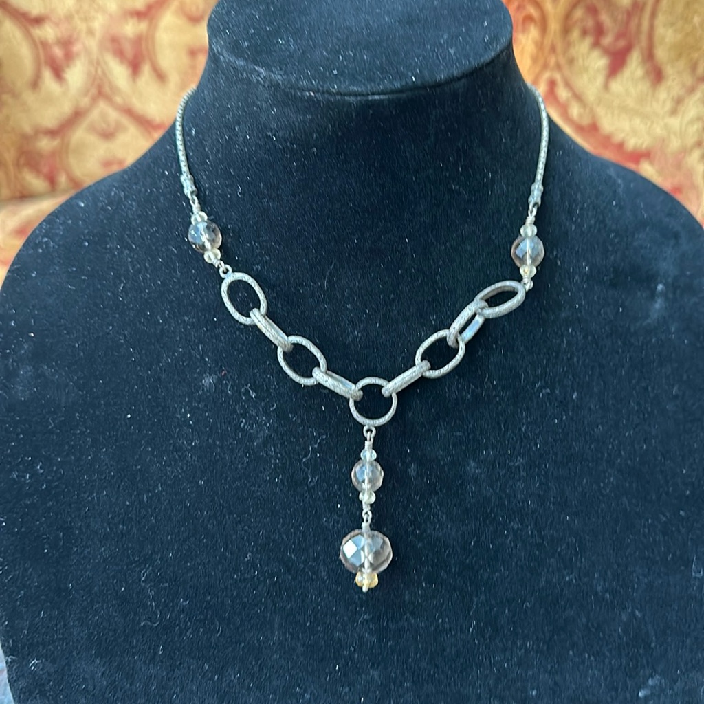Silpada Silver And Smokey Quartz Necklace. Vintage.